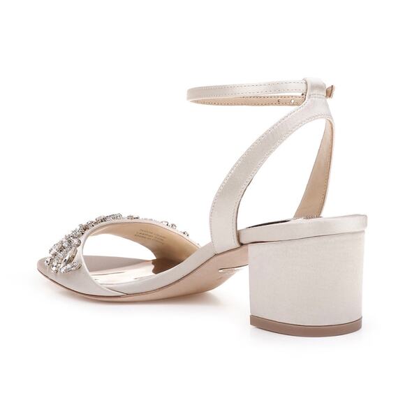 Badgley Mischka Ivanna Embellished Evening Shoe Heels Size 6 - Picture 3 of 16